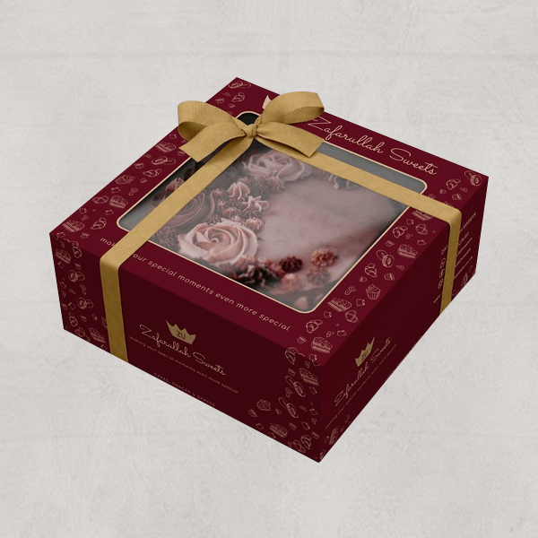 Cake Packaging Box with Window