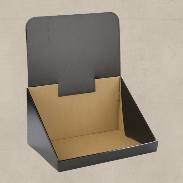 Customize Black Colored Cardboard Counter Display Tray