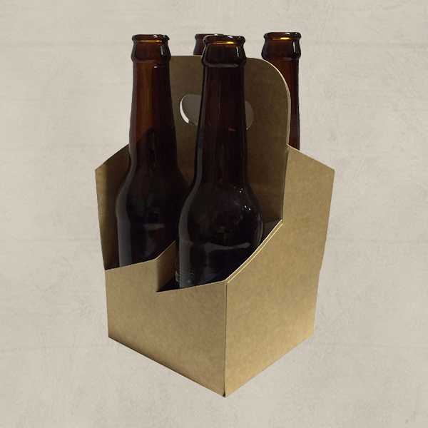 Custom Four Bottle Carrier Box