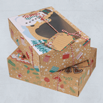 Kraft Bakery Gift Boxes with Label and Ribbon